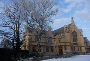 The Great Hall, Oundle School, in the snow