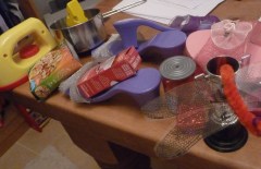 My "Birthday Gifts" from the children. I think the iron was Daddy's idea.