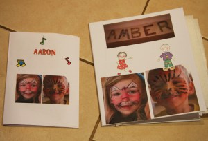 Amber's photo book and the one I made so Aaron wouldn't feel left out