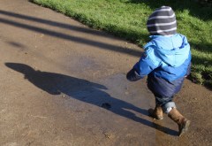 Running for the muddy puddle