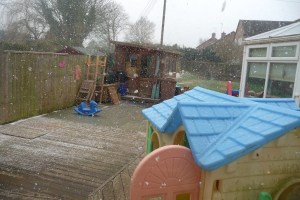 One of the many blizzards today (photo doesn't do it justice)