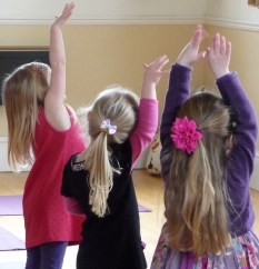 Cute little Yoga Bugs stretching high