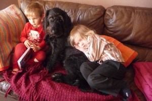 Watching TV while Mum does cleaning