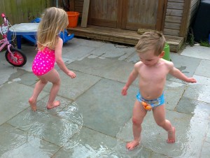 Puddles more fun than Paddling Pools