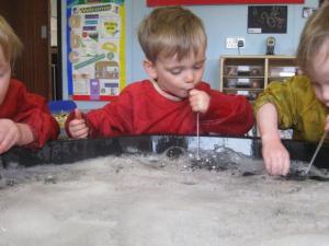 Blowing Bubbles at Nursery