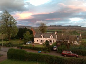 The gorgeous Scottish hills from my friend's house