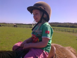 Amber's first pony ride