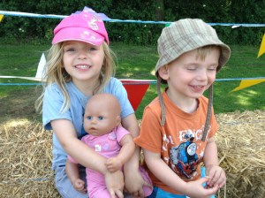 Enjoying a tractor ride at Nene Valley Railway 