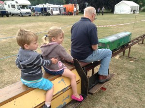 Riding on the mini train today