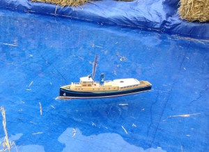 Model boats at the farm