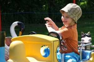 I'm as happy as a little boy on a train!