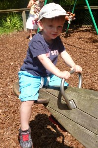 Summer boy having fun