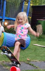 Not wanting to be outdone by her brother!