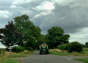 Tractors on the road (wasn't driving when took this!)