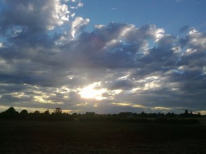 Our house is in the middle