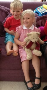 Meeting Spencer the school bear