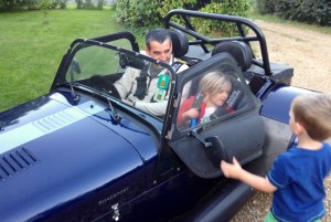 First trip in Daddy's little car