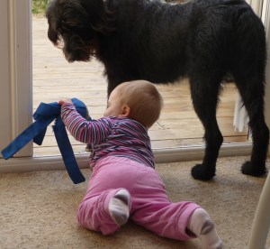My daughter playing with Kara