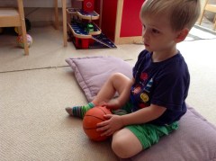 Getting ready to bowl