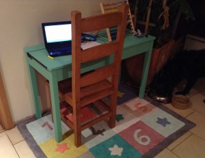 My new workstation - the kids' homework desk!