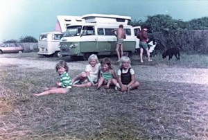 The camper vans (ours is the white one)