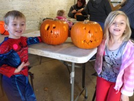 Carving pumpkins