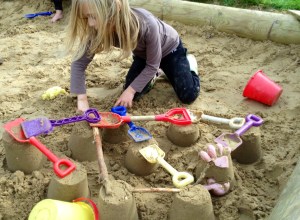 Sand castles on halloween