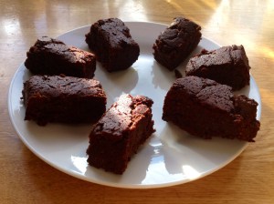 Delicious Sweet Potato Brownies (apart from the crunchy rice!)