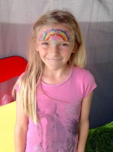 Face painting at Burghley