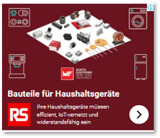 An example of a Wurth Elektronik/RS advert, designed by Amanda Martin, translated into German